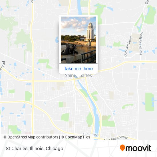 Mapa de St Charles, Illinois