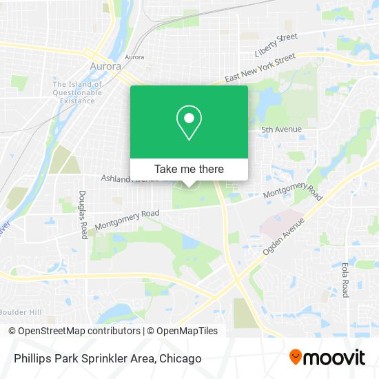 Phillips Park Sprinkler Area map