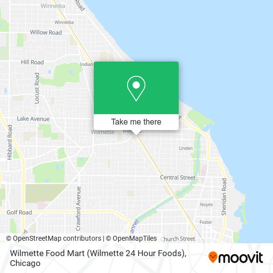 Mapa de Wilmette Food Mart (Wilmette 24 Hour Foods)