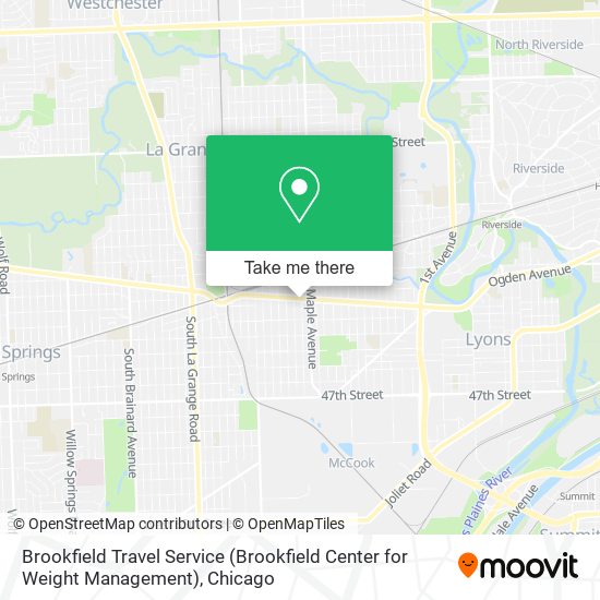 Mapa de Brookfield Travel Service (Brookfield Center for Weight Management)