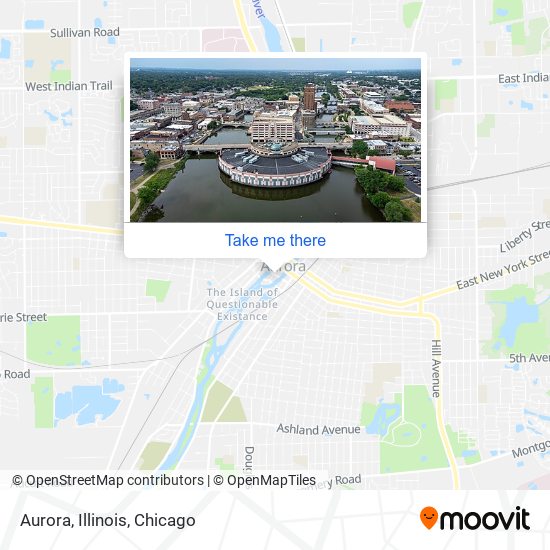 Aurora, Illinois map