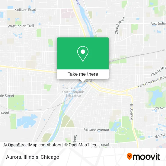 Aurora, Illinois map