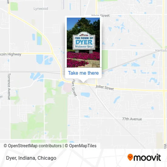 Dyer, Indiana map
