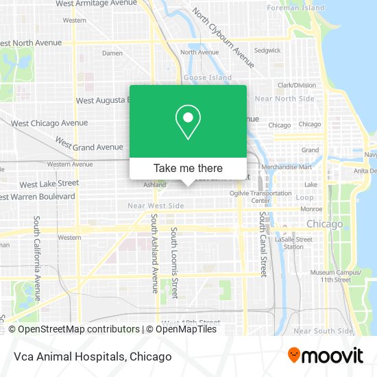 Mapa de Vca Animal Hospitals