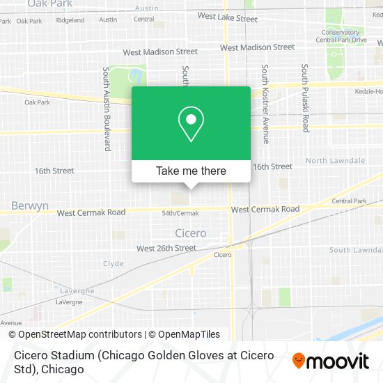 Cicero Stadium (Chicago Golden Gloves at Cicero Std) map