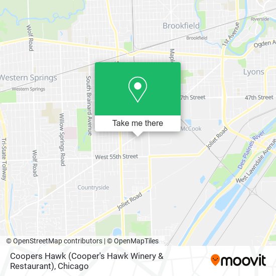 Mapa de Coopers Hawk (Cooper's Hawk Winery & Restaurant)