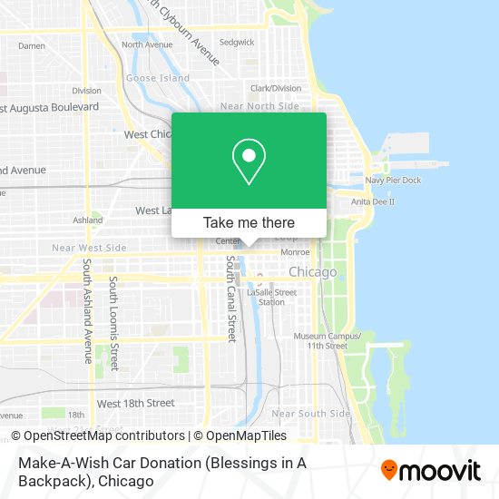 Make-A-Wish Car Donation (Blessings in A Backpack) map