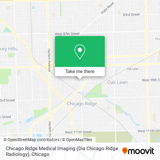 Mapa de Chicago Ridge Medical Imaging (Dia Chicago Ridge Radiology)