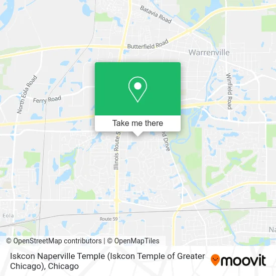 Iskcon Naperville Temple (Iskcon Temple of Greater Chicago) map