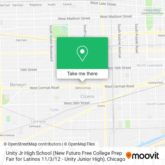 Mapa de Unity Jr High School (New Futuro Free College Prep Fair for Latinos 11 / 3/12 - Unity Junior High)