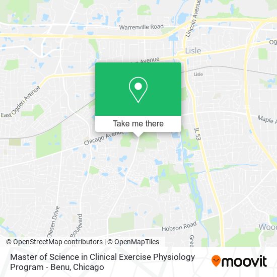 Mapa de Master of Science in Clinical Exercise Physiology Program - Benu