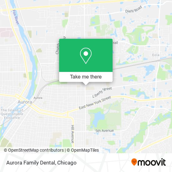 Aurora Family Dental map