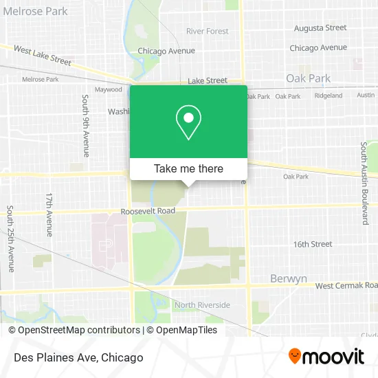 Mapa de Des Plaines Ave