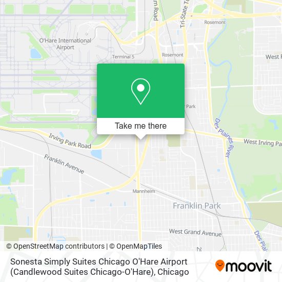Mapa de Sonesta Simply Suites Chicago O'Hare Airport (Candlewood Suites Chicago-O'Hare)