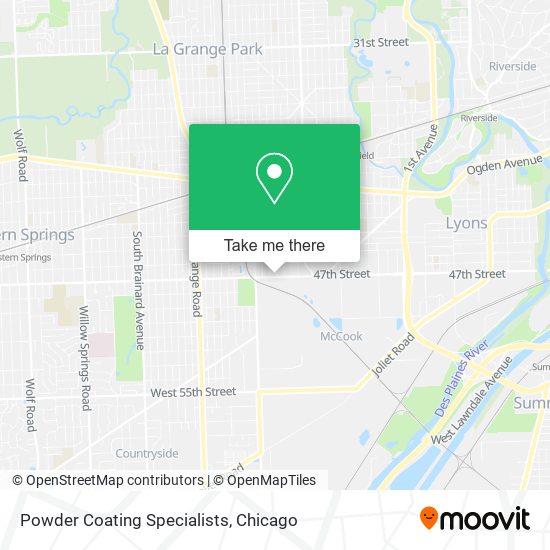 Powder Coating Specialists map