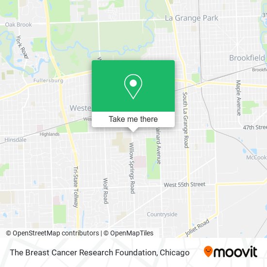 The Breast Cancer Research Foundation map