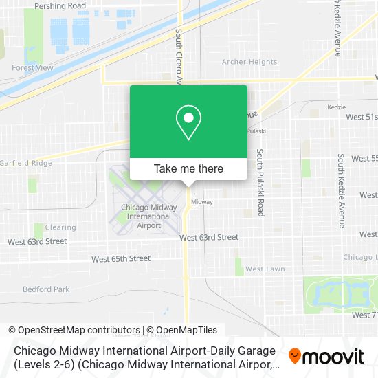 Chicago Midway International Airport-Daily Garage (Levels 2-6) (Chicago Midway International Airpor map