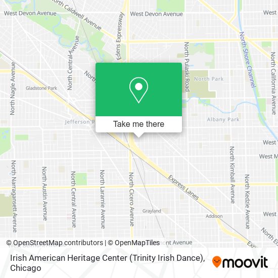 Mapa de Irish American Heritage Center (Trinity Irish Dance)