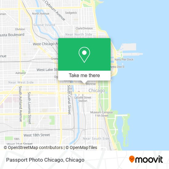 Mapa de Passport Photo Chicago