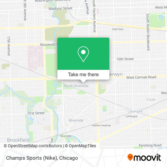 Mapa de Champs Sports (Nike)