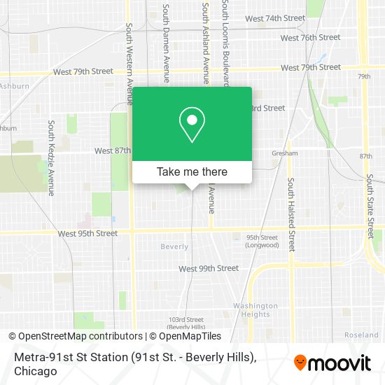 Mapa de Metra-91st St Station (91st St. - Beverly Hills)