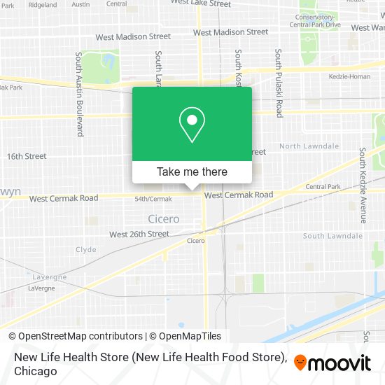 Mapa de New Life Health Store