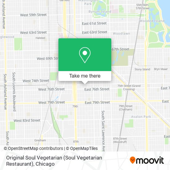 Mapa de Original Soul Vegetarian (Soul Vegetarian Restaurant)