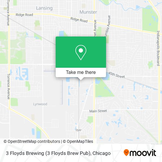 Mapa de 3 Floyds Brewing (3 Floyds Brew Pub)