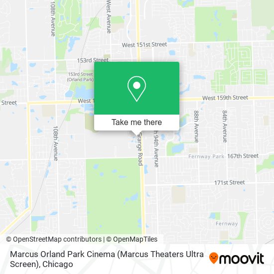 Mapa de Marcus Orland Park Cinema (Marcus Theaters Ultra Screen)