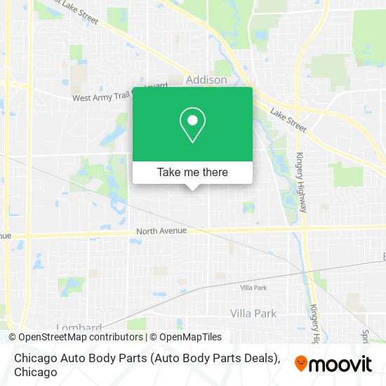 Chicago Auto Body Parts map