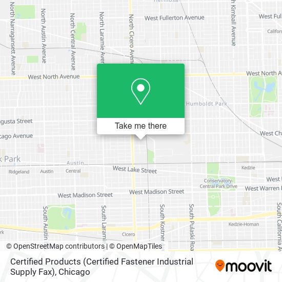 Mapa de Certified Products (Certified Fastener Industrial Supply Fax)