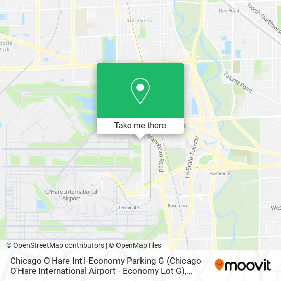 Chicago O'Hare Int'l-Economy Parking G (Chicago O'Hare International Airport - Economy Lot G) map