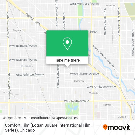 Mapa de Comfort Film (Logan Square International Film Series)