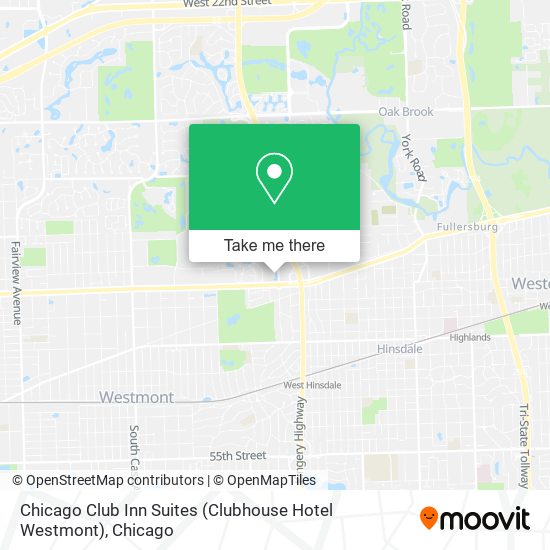 Chicago Club Inn Suites (Clubhouse Hotel Westmont) map