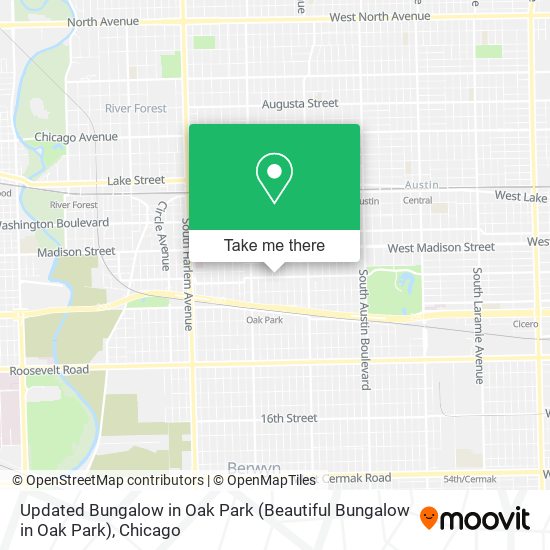 Updated Bungalow in Oak Park map