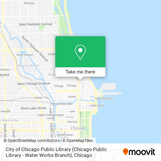 Mapa de City of Chicago Public Library (Chicago Public Library - Water Works Branch)