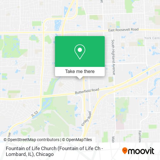 Fountain of Life Church (Fountain of Life Ch - Lombard, IL) map
