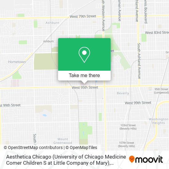 Aesthetica Chicago (University of Chicago Medicine Comer Children S at Little Company of Mary) map