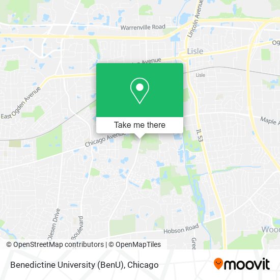 Benedictine University (BenU) map