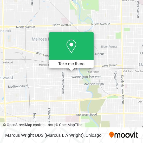 Marcus Wright DDS (Marcus L A Wright) map