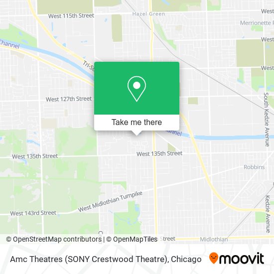 Mapa de Amc Theatres (SONY Crestwood Theatre)