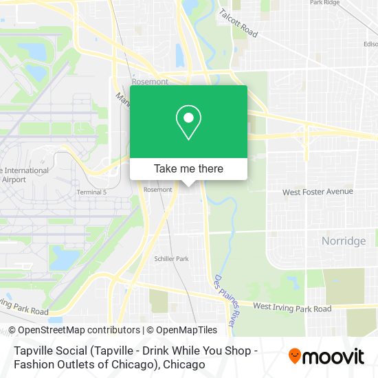 Mapa de Tapville Social (Tapville - Drink While You Shop - Fashion Outlets of Chicago)