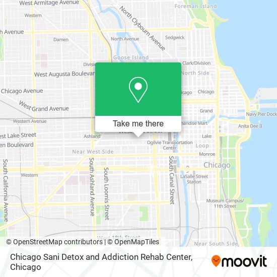 Mapa de Chicago Sani Detox and Addiction Rehab Center