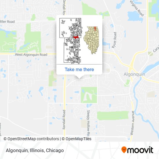 Algonquin, Illinois map