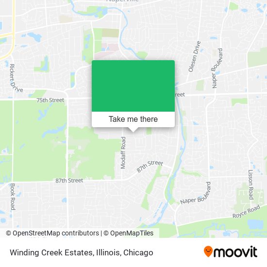 Winding Creek Estates, Illinois map