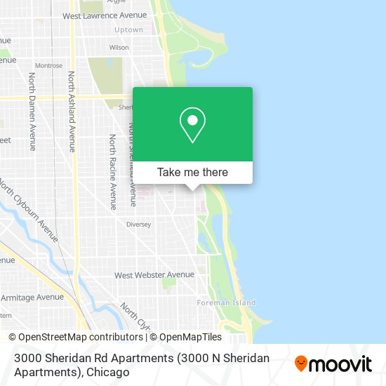 3000 Sheridan Rd Apartments map