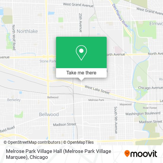 Melrose Park Village Hall map