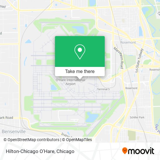 Mapa de Hilton-Chicago O'Hare