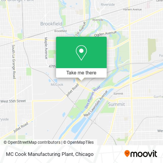 MC Cook Manufacturing Plant map