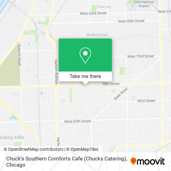 Mapa de Chuck's Southern Comforts Cafe (Chucks Catering)
